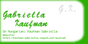 gabriella kaufman business card